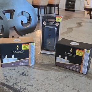 Luminara Ivory Flameless Candle Sets (2), Plus Remote, NWT